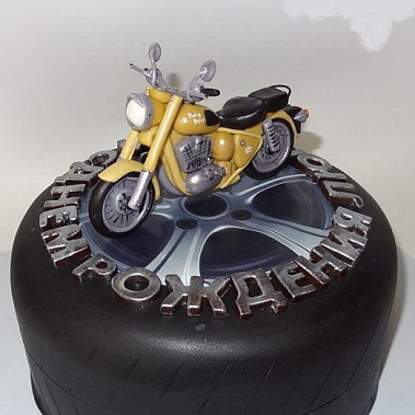 Торт жёлтый мотоцикл купить - казань.сладкоежкин.рф